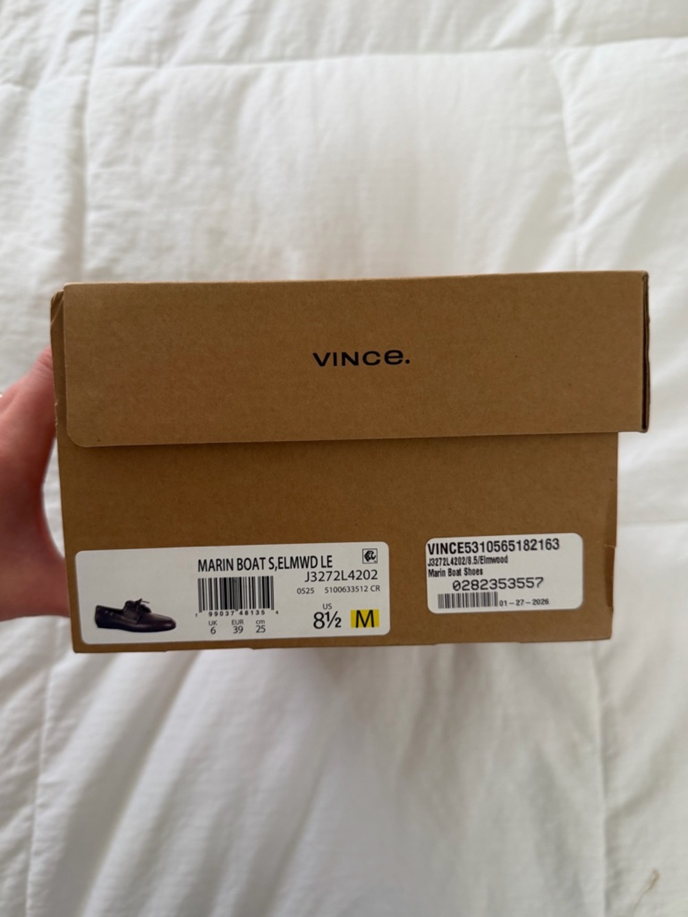 Vince Marin Boat Shoes - Elmwood Brown - Size 8.5 - Picture 2 of 3